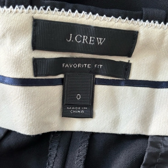 J. CREW Tollegno 1900 Favorite Fit Straight Leg Dress Pants Size 0 in Black - Picture 3 of 5